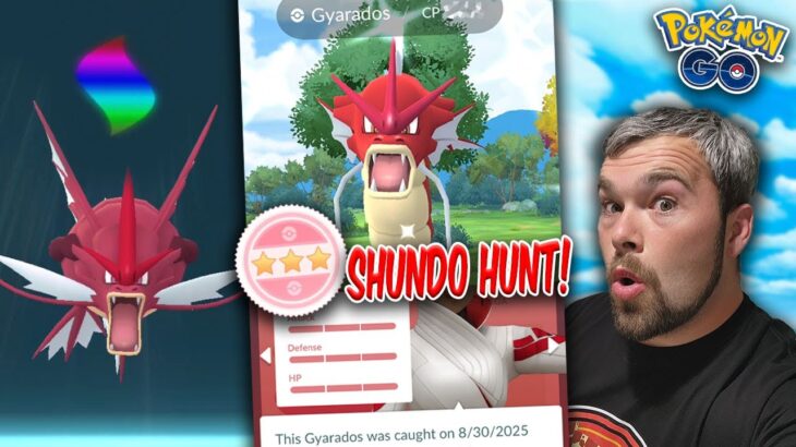 Shundo Mega Gyarados Hunt! Over 70 raids! (Pokémon GO)